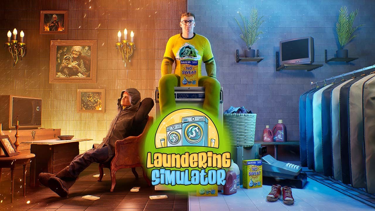 Trailer preview showing laundromat management and hidden counterfeiting gameplay
