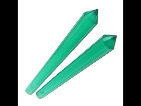 Pereche Pietre pentru Montura Onix verde Agat verde Natural - Eleganta si Echilibru