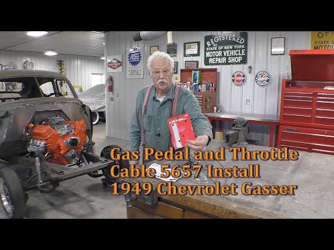 Speedway Gas Pedal and Mr. Gasket Throttle Cable 5657 Install, 1949 Chevrolet Gasser