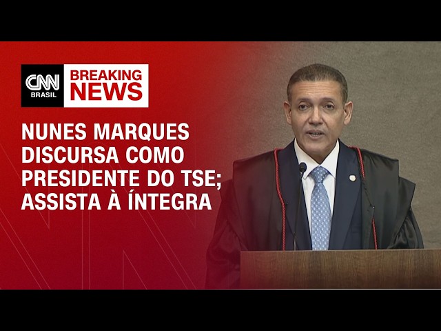 Nunes Marques discursa como presidente do TSE; assista à íntegra | CNN PRIME TIME