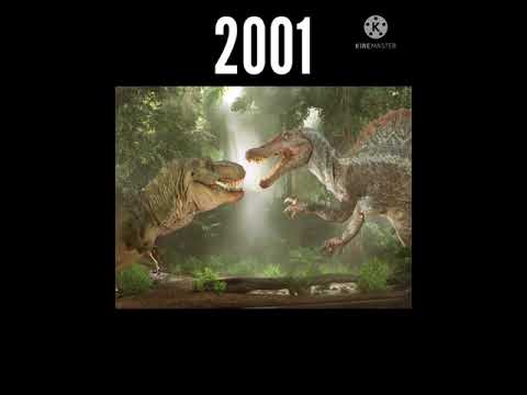T-rex vs Spinosaurus 2001 vs 2022