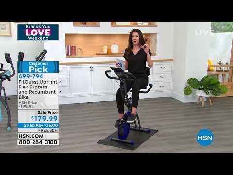 FitQuest Upright Flex Express and Recumbent Bike with Re...