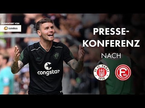 Die Pressekonferenz nach dem Spiel gegen Fortuna Düsseldorf I Präsentiert von LichtBlick