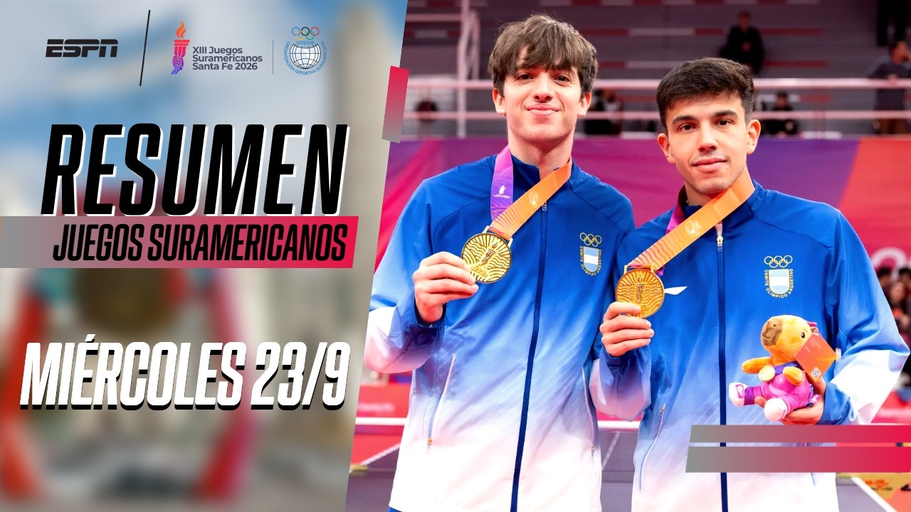 RESUMEN COMPLETO DEL MIÉRCOLES 23 DE SEPTIEMBRE EN LOS JUEGOS SURAMERICANOS 2026
