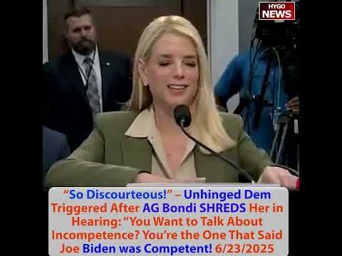 Fiery exchange Pam Bondi SHREDS Dem So Discourteous! Speaker Johnson on BBB July 4th deadline