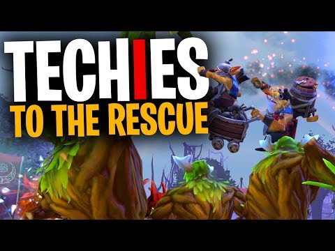 Techies to the Rescue - DotA 2 Funny Moments