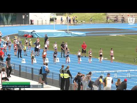 U10 Girls 60m Hurdles Heat 3: 2021 State Combined Events Championships // LAVicTV
