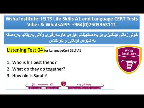 Listening test 04 for LanguageCert SELT A1