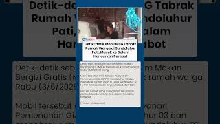 Viral! Mobil MBG Tabrak Rumah Warga di Sundoluhur Pati hingga Rusak Parah