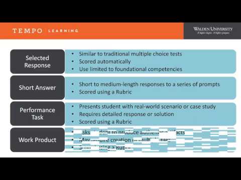 Tempo Learning's 4 Assessment Types