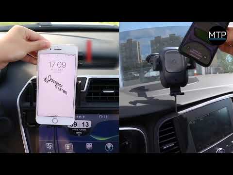 Baseus Light Electric Automobilinis laikiklis su Qi belaidžiu įkrovimu - Juodas video