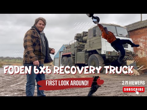 Heavy Lifter! Foden 6x6 Army Recovery Truck Introduction and Moving Rare Hawker Sea Hawk Jet Fighter