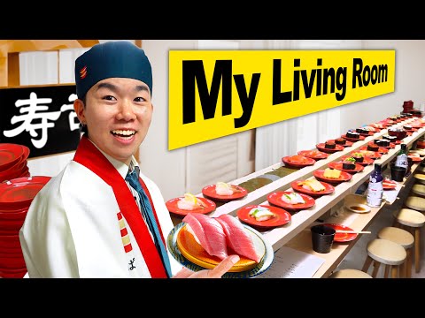 Abri UM RESTAURANTE DE SUSHI DE VERDADE na minha sala