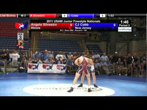 Junior Freestyle 140 - Angelo Silvestro (IL) vs. C.J. Cobb (NJ)