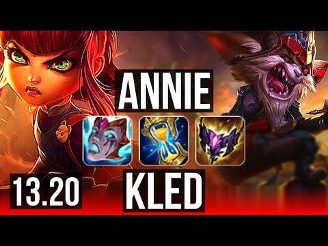 ANNIE vs KLED (TOP) | 3.7M mastery, 2300+ games, 6/3/17 | KR Diamond | 13.20