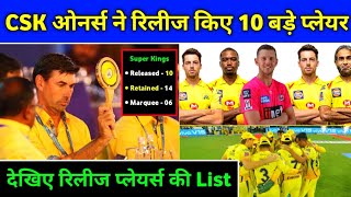 IPL 2021 - CSK (Chennai Super Kings) Released These 10 Players Before IPL 2021 Mega Auction