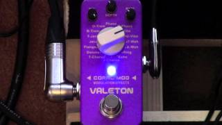 Video thumbnail for Valeton Coral Mod Modulation Pedal Demo by Simon Guitarman
