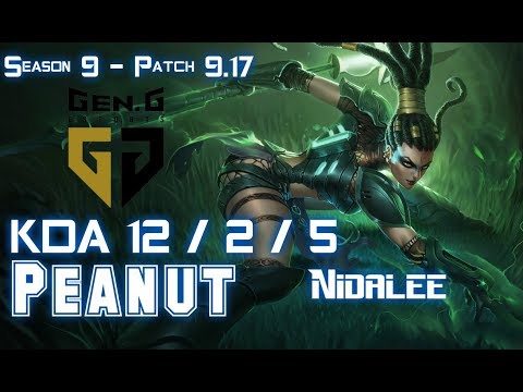 Gen Peanut NIDALEE vs LEE SIN Jungle - Patch 9.17 KR Ranked