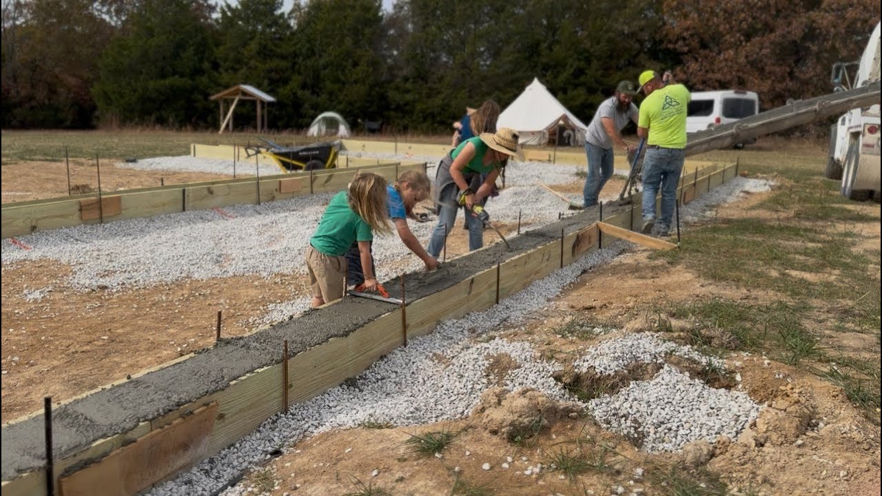 Concrete day, My parents come to visit, & celebrating two birthdays!