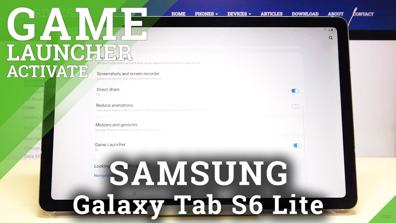 How to Activate Game Launcher in SAMSUNG Galaxy Tab S6 Lite – Mobile Games Organization