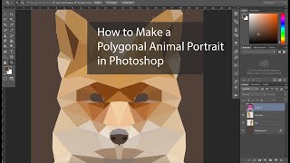 Learn how to make a polygonal animal portrait in photoshop