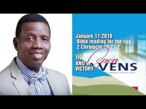 OPEN HEAVENS READING 11TH OF JAN, 2016