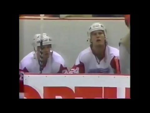 Canucks - Red Wings rough stuff 11/19/87