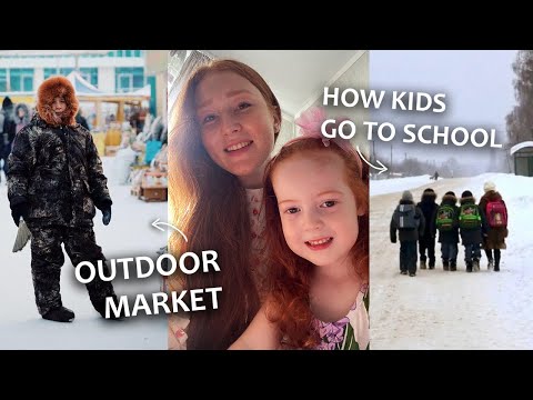 Day in the life during winter in the Urals of Russia | What we wear outdoors in Perm city