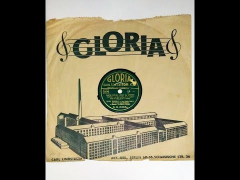 WILFRIED SOMMER  "Lerne Lieben, Ohne Zu Weinen"  78er GLORIA 1939 Foxtrott