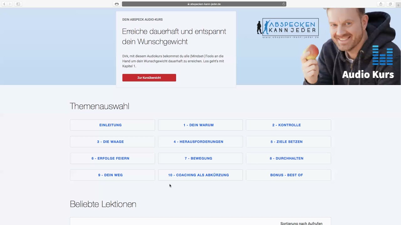 Abspeck-Audio-Kurs Rundgang