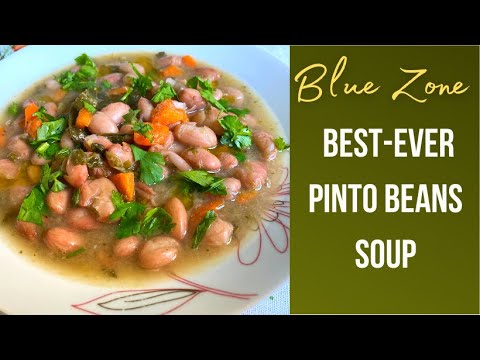 How to Make the BEST Pinto Beans Soup of Your Life | EASY BLUE ZONES RECIPES | Ikarian Diet