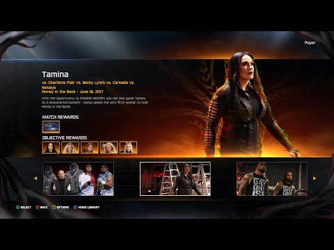 WWE 2K25 Showcase - TAMINA in First Ever Woman's Money In The Bank Match (All Objectives Completed)