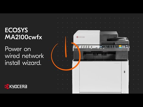 Kyocera MA2101cfx — первое включение и проводная сеть