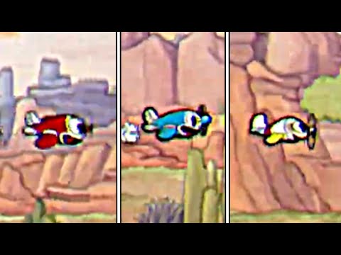 Cuphead Vs. Mugman Vs. Ms.Chalice Mini-Plane Comparison - Cuphead DLC