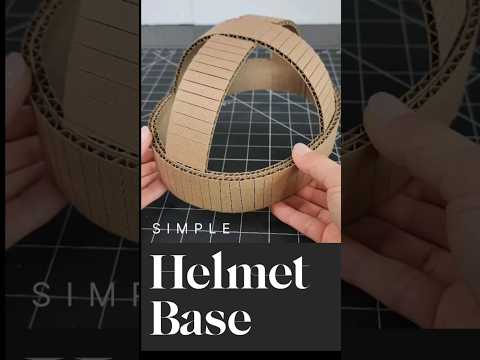 Basic Helmet base from cardboard #cardboardhelmet #crafttips #cardboardcrafts #diyhelmet #cosplay