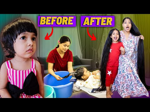 I Applied Few Drops Of This & Got Massive Hairgrowth 😱 Full Hairwash Haircare Demo of kids Hair 