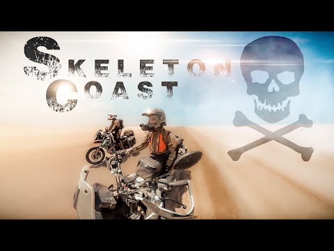 Skeleton Coast National Park in Namibia on the motorcycles [NO PETROL for over 400KM!] (S2EP23)