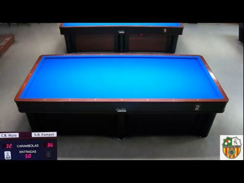 LLIGA NACIONAL 3 BANDES 2ª DIVISIO - S.B.FOMENT MOLINS vs C.B.MURO