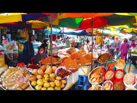 Daily Life In Market - Amazing Food Tour And People Activities Around Chhbar Ampov Market