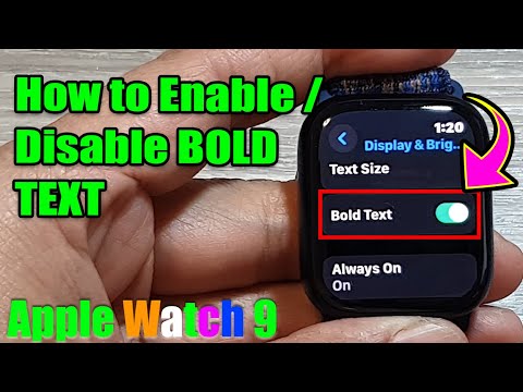 Apple Watch 9: How to Enable/Disable BOLD TEXT (WatchOS 10)