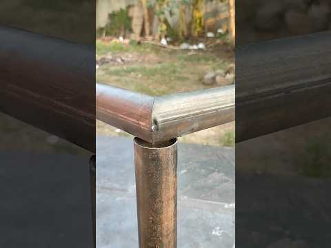 technique for making a connection between three round pipe rods
