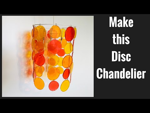 DIY: How to make a Lampshade. Disc Chandelier 70s style lampshade