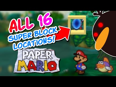 Super block locations to upgrade every partner in Paper Mario 64