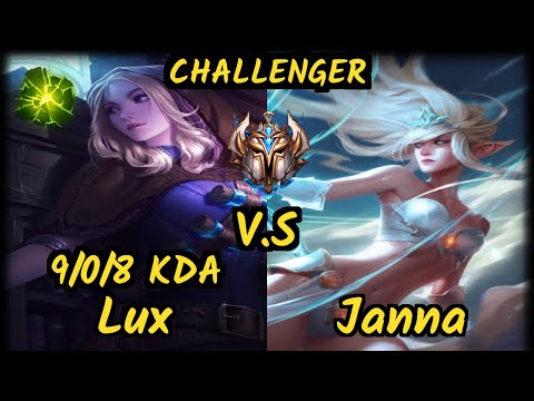 FNC Hylissang (LUX) vs JANNA - 9/0/8 KDA BOTTOM SUPPORT CHALLENGER GAMEPLAY - EUW