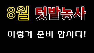 [텃밭농부.715]  8월 텃밭농사 이렇게 준비합시다. #8월농사정보