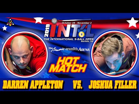 EUROPEAN BATTLE: Darren APPLETON vs. Joshua FILLER: 2019 INTERNATIONAL 9-BALL OPEN: