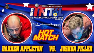 EUROPEAN BATTLE: Darren APPLETON vs. Joshua FILLER: 2019 INTERNATIONAL 9-BALL OPEN: