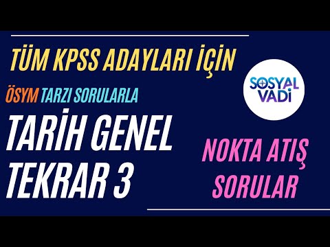 KPSS TARİH GENEL TEKRAR-3 #2026ags  #kpsstarihsoruçözüm #2026kpsstarihgeneltekrar #206agstarihsoru