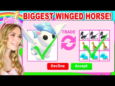 Trading The BIGGEST WINGED HORSE In Adopt Me! (Roblox)