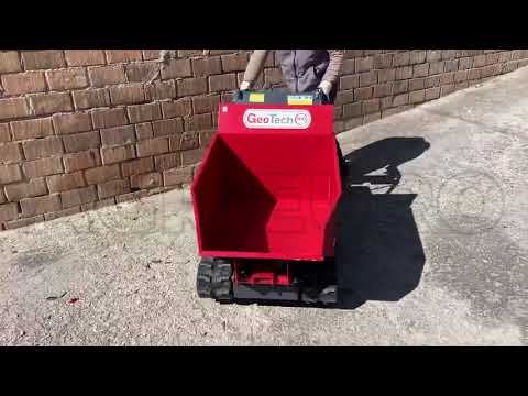 Carretilla de orugas motorizada GeoTech 530D GeoPorter Hydro, caja dumper hidráulica 500kg
